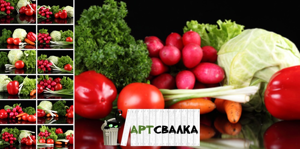 Натюрморт овощей на темном фоне. Часть 1 | Still life of vegetables on a dark background. Part 1